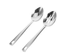 Uonlytech 2 Pièces Cuillères de Service Inox Cuillères à Soupe Fendue et Pleine pour Cuisine Ustensiles Résistants et Faciles à Nettoyer Service Buffet et Préparation Repas