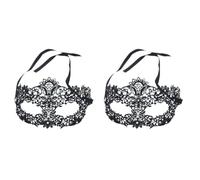 Uonlytech 2 Pièces Demi-masque Masque de Bal en Dentelle Fleur Cœur