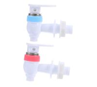 Uonlytech 2 pièces Distributeur Eau Rouge et Bleu Remplacement Adaptateur pour Bouteille et Refroidisseur Plastique Installation Facile et Étanche
