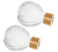 Uonlytech 2 Pièces Flacons Diffuseurs D'arômes en Verre Blanc 100ml Large Ouverture, Support Polyvalent pour Petites Plantes, Décoration Maison Élégante Couleur Aléatoire