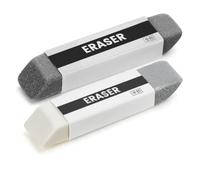 Uonlytech 2 Pièces Gomme Grise Mate pour Stylo à Bille, Correction Propre | Résidu, Finition Mate et Surface Givrée, pour Artistes, Bureau, Prise de Notes à Maison