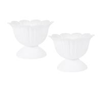 Uonlytech 2 Pièces Jardinière Romaine en Plastique PP, Petits Pots Blancs