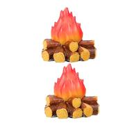 Uonlytech 2 pièces Lampe de Camping LED Imitation Feu de Camp Étanche Effet Flamme Réaliste Portable pour Noël Halloween et Extérieur