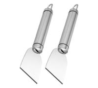 Uonlytech 2 pièces Lot de Grattoirs Acier Inoxydable Multifonctionnels pour Nettoyage Cuisine et Congélateur Pelle de Nettoyage Ergonomique pour Graisse Résidus et Adhésifs sur Plaques Sols