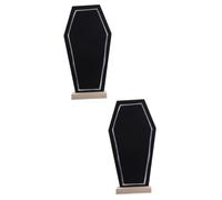 Uonlytech 2 Pièces Mini Tableau Forme de Tombeau avec Support Ardoise Décorative pour Messages et Étiquettes de Fête pour Bar et Décoration de Table