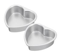 Uonlytech 2 pièces Moule Cœur Amovible Moule à Gâteau Réutilisable pour Cheesecakes Gâteaux Pizza Démoulage Facile pour Pâtisserie DIY