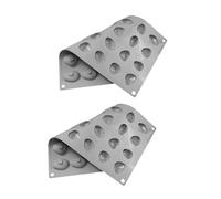 Uonlytech 2 Pièces Moule Silicone Cavités Forme de Galets Antiadhésif Polyvalent pour Chocolat Bonbons Glaçons et Décoration de Gâteaux Lot