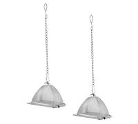 Uonlytech 2 pièces Passoire à Thé Inoxydable Pyramide Infuseur Réutilisable pour Thé Vrac Filtre à Mailles Fines Résistant Haute Température Outil de Filtration pour Épices