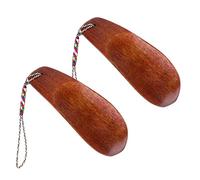 Uonlytech 2 pièces Pied à chaussure Bois Massif Mini Portable Petit Embauchoir avec Crochet Solide pour Seniors et Voyage