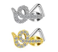 Uonlytech 2 pièces Piercing Nez Serpent Acier Chirurgical Clips de Nez Résistants Corrosion Accessoires Mode pour Soirées et Fêtes