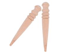 Uonlytech 2 Pièces Planteuse de Bulbes Manuelle en Bois Beige pour Balcon et Petit Potager Intérieur, Outil Pratique pour Repiquage de Semis et Amélioration Germination
