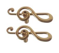 Uonlytech 2 pièces Poignée de Tiroir Laiton Forme de Note de Musique Accessoires Décoratifs pour Meubles Poignées de Remplacement pour Armoire et Commode Style Vintage Matériel Durable et