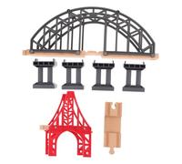 Uonlytech 2 pièces Pont de Train Plastique Robuste pour Circuit Ferroviaire Accessoires de Modélisme Ferroviaire Sécurisés pour Garçon Fille Pont de Chemin de Thème Train pour Développement