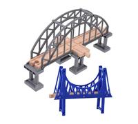 Uonlytech 2 pièces Ponts de Train Accessoires Modélisme Ferroviaire DIY Pont Suspendu pour Scènes de Train Jeu Éducatif pour Garçon Fille et Familles