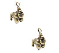 Uonlytech 2 Pièces Porte Clés Forme de Pendentif Diy Créatif pour Accessoires de Bijoux Décorations Suspendues pour Colliers et Porte Clés Doré