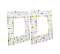 Uonlytech 2 pièces Règles de Patchwork Carrées Légères Acrylique Transparent Règle de Couture Précise pour Coupe de Tissu Outils pour Modélisme et Création de Vêtements Lot