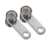 Uonlytech 2 pièces Roues de Porte Coulissante Robustes avec Double Roulement Roulettes pour Rail Coulissant de Placard Installation Facile Vis Design Moderne et Minimaliste pour Portes