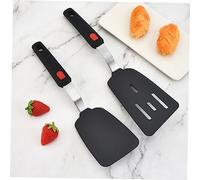 Uonlytech 2 pièces Set de Spatules Silicone pour Cuisine Résistantes Chaleur avec Manches Anti-dérapants Ustensiles de Cuisson Pratiques et Durables pour Poêles et Casseroles