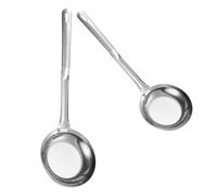 Uonlytech 2 pièces Skimmer Spoon Acier Inoxydable Passoire Fine à Huile avec Manche Long Suspension Lot de Grand Moyen Filtre et Ergonomique pour Cuisine