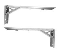 Uonlytech 2 pièces Support Étagère Mural Acier Inoxydable Lot de Équerres Robustes pour Étagères Flottantes Fixation Murale Résistante pour Salon Cuisine et Bureau