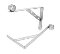 Uonlytech 2 pièces Support Tringle Vêtements Mural Acier Inoxydable Support Robuste Triangulaire pour Étagère Latérale Fixation Stable pour Penderie et Rangement Linge Suspendu