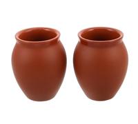 Uonlytech 2 Pièces Verre à Shot en Céramique Marron 70ml, Style Mexicain | Réutilisable, Dosage Précis, Nettoyage Facile, pour Dégustation, Bar Maison et Fêtes
