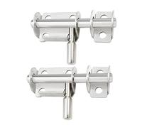 Uonlytech 2 pièces Verrou de Porte Acier Inoxydable Robuste Targette de Sécurité pour Portes Coulissantes Serrure Facile à Installer pour Maison Salle de Bain Chambre