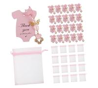 Uonlytech 20 Ensemble Porte-clés Ange Couronne Charms Mini Accessoires Décoratifs pour Baptême Shower et Fête Fille Cadeau Remerciement Shower Pendentif Fille