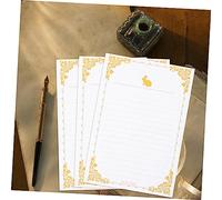 Uonlytech 20 feuilles Lot Papier à Lettre Vintage Blanc à Lignes Papier Kraft Épais Style Chinois Parfait pour Invitations Cartes de et