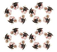 Uonlytech 20 Pièces Breloques de Chapeau de Graduation Rentrée Scolaire | Pendentifs 22x27mm, 2g, Légers et Faciles à Assortir, pour Bijoux et Décorations