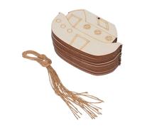 Uonlytech 20 Pièces Découpes Bateau Non pour Loisirs Créatifs DIY Modèles Bateaux de Naturel avec Cordes Éléments Suspendus Nautiques pour Décoration Thème