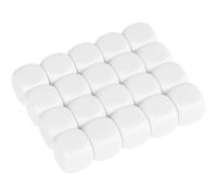 Uonlytech 20 Pièces Dés Vierges Arrondis en Acrylique Blanc 20mm pour Jeux de Société Bords Lisses Résistants à l'usure, pour Enseignement et Loisirs