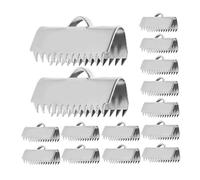 Uonlytech 20 pièces Embouts de Cordon Acier Inoxydable Fermoirs Pinces Sertissage pour Bijoux DIY Bracelet Collier Manchette Connecteurs Sécurisés