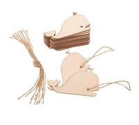 Uonlytech 20 Pièces Étiquettes Présents en Bois de Baleine Beige, Non