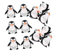 Uonlytech 20 Pièces Lot de Figurines Miniatures Manchots Résine Décorations Micro Paysage DIY Accessoires Gâteau Animaux Hiver Jouets Manchots Miniatures pour Amateurs de Créations