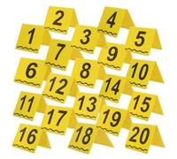 Uonlytech 20 Pièces Marqueurs de preuve avec échelle en plastique jaune, portables et légers, pour scène de crime et enquêtes criminelles