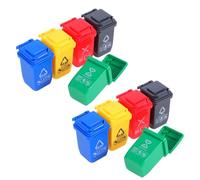 Uonlytech 20 Pièces Mini Poubelles de Tri Miniatures avec Couvercles Accessoires Décoratifs pour Maison de Poupée Bureau et Chambre Jouets Éducatifs pour Sensibilisation Écologique
