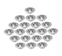 Uonlytech 20 pièces Moule Tartelettes Inoxydable Résistant à Haute Température Moules Pâtisserie Multifonctions pour Muffins et Tartelettes Facile à Nettoyer pour Desserts et Goûters