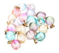 Uonlytech 20 Pièces Pendentif en Verre Pêche pour Breloque Artisanale