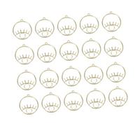 Uonlytech 20 pièces Pendentifs Yeux Géométriques Creux Décorations Délicates DIY pour Colliers Bracelets et Porte Clés Accessoires Bijoux Artisanaux