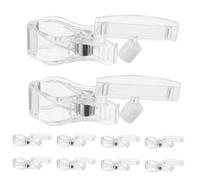 Uonlytech 20 Pièces Transparent Sign Holder Clips Rotatable Plastic Label Tag Clamps For Retail Shelves And Display Cards