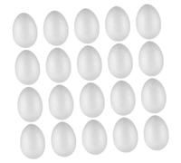 Uonlytech 20 pièces Œufs Mousse à Décorer pour Pâques Œufs DIY Non Peints pour Artisanat et Décorations de Fête Accessoires Amusants pour Ateliers Créatifs