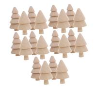 Uonlytech 20 Pièces Wooden Christmas Tree Ornaments Unfinished Craft Decorations For DIY Painting Holiday Home Decor