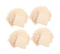 Uonlytech 200 Pièces Carrés Pièces Naturelles Non pour Peinture Gravure et Artisanat DIY Blocs pour Décoration Créative et Apprentissage
