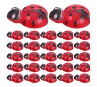 Uonlytech 200 Pièces Miniature Resin Ladybug Figurines for Crafts and Mini Gardens Lightweight Tiny Animal Ornaments for Dollhouse and Decoration