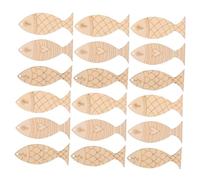 Uonlytech 200 Pièces Wooden Fish Wall Decor Mediterranean Style Coastal Beach Nautical Hanging Ornaments For Home Restaurant Diy Paintable Rustic Craft