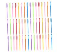 Uonlytech 2000 Pièces Aiguilles Plastique Grandes Yeux Colorées pour Laine Couture Bricolage Outils Apprentissage Artisanat