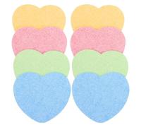 Uonlytech 20pcs Éponges Visage en Coton de Pâte de Bois, Forme Cœur Légère et Portable, pour Nettoyage Visage, Adaptées aux Activités Outdoor et Travail