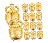 Uonlytech 20pièces Lot De Breloques Scarabée Métal Pour Bijoux Motifs Anciens Suspendre Pour Collier Porte-clés Décoration Diy