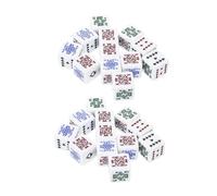 Uonlytech 25 Pièces Dice Set Poker Dice Acrylic Cubes Square for Card Games Family Entertainment